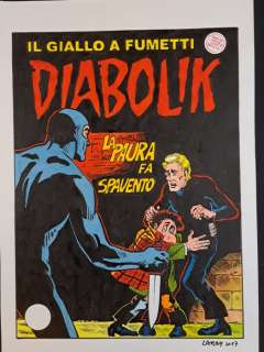 Larry (Camarda, Attilio) - 1 Original colour drawing - Diabolik - La Paura fa Spavento | Catawiki
