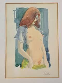 Frollo, Leone - 1 Original colour drawing - Ragazza all’Acquerello | Catawiki