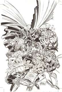 Don Simpson - Splitting Image 2 Cover - 1992 - very early image cover featuring spawn, savage dragon, cyberforce, pitt