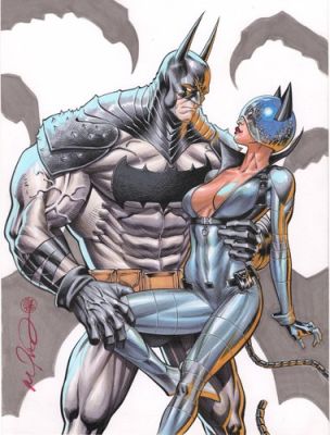 Mike S Miller Original Comic Art Absolute Batman and Catwoman on 9x12" bristol | eBay US (Buy It Now)