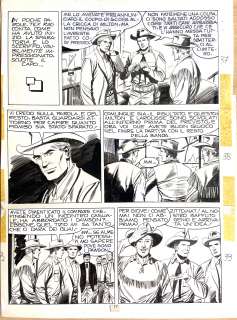 Guglielmo Letteri - Original page for Tex n. 72 New Orleans. Cm. 24,5x33. Ink