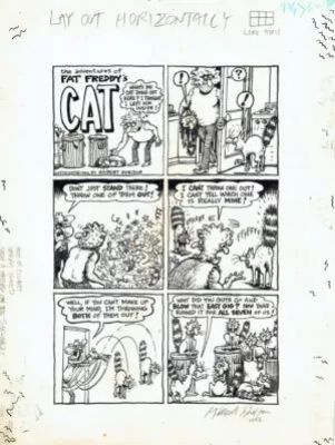 Gilbert Shelton | The Freak Brothers – Fat Freddy’s cat – Ruined | La Galerie de la Bande Dessinée