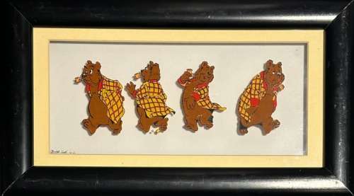 Marten Toonder Studio’s - Tom Poes & Heer Bommel - 4x publiciteitcel - Heer Bommel (jaren 1970) | Catawiki