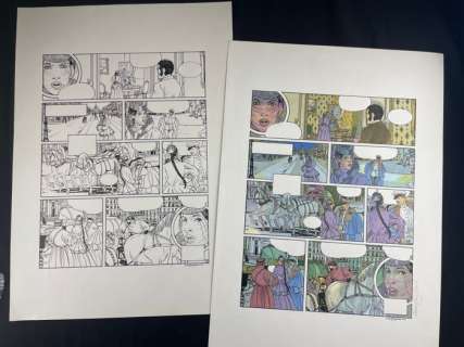 Ghigliano, Cinzia - 2 Original colour drawing - Solange - La Grande Illusione - Tavola con esecutivo di stampa | Catawiki