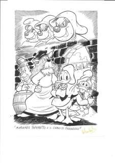 Valerio Held - 1 Original drawing - Topolino - "Marameo Paperetto e il genio di passaggio" - 2015 | Catawiki
