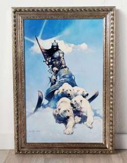 Silver Warrior - Frank Frazetta - Museum Framed and Varnished - 1:1 Scale Reproduction - 2/5 | Catawiki