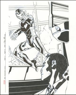 IRONHEART #1 PAGE 20 - ORIGINAL ART BY DAVID MESSINA | Scott’s Collectables