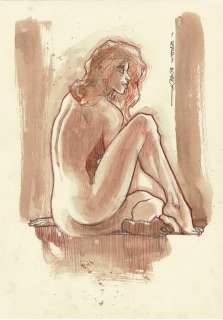 Sergio Bleda - Whispers of Solitude - Original Watercolor Painting | Catawiki