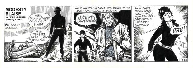 Enric Badia Romero | Modesty Blaise – Original daily strip #7835 – The young mistress – Romero | Origin Of Comics