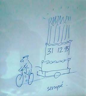 Sempé, Jean-Jacques - 1 Dessin original dédicacé - Raoul Taburin - 1995 | Catawiki