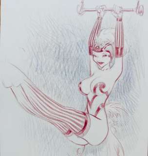 Andreae, Jean-Baptiste - 1 Original colour drawing - The Burlesque Circus Girls - Haute Voltige + artbook - 2020 | Catawiki