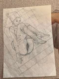 Cuvelier, Paul - 1 Original preliminary drawing + album - Nu + Cuvelier, l’aventure artistique | Catawiki