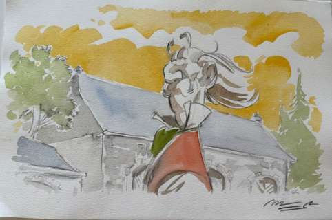 Spirou et Fantasio, Munuera, José-Luis - Comte de Champignac - 1 Commission Drawing | Catawiki