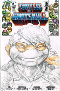 Freddie E. Williams II | Mikey Pencil Head SketchLimited Ed. Turtles of GrayskullBlank | Freddie E. Williams II