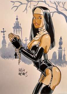 Meynet, Félix - 1 Original colour drawing - gothique - Illustration « Gothique » | Catawiki