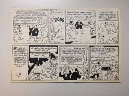 De Moor, Bob - 1 Page de moitié originale - Nonkel Zigomar, Snoe en Snolleke - Het Hambras Serum - 1951 | Catawiki