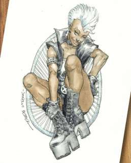Sergio Bleda - 1 Original colour drawing - Storm Punk X-Men – Hand Signed | Catawiki
