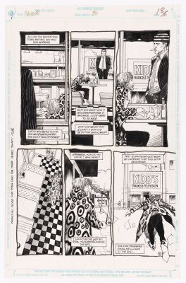 Lot 9 - CHRIS BACHALO SHADE, THE CHANGING MAN VOL. 2 #15 COMIC BOOK PAGE ORIGINAL ART. | Hake’s