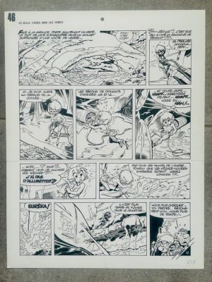 Seron, Pierre - 1 Original page - Les Petits Hommes T33 page 46 - 20 mille lieues sous les Terres - 1994 | Catawiki