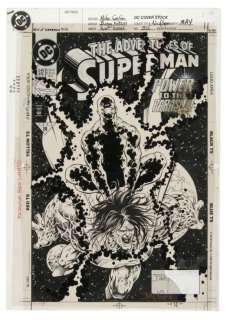 "ADVENTURES OF SUPERMAN" #512 ORIGINAL COVER ART. | Hake’s
