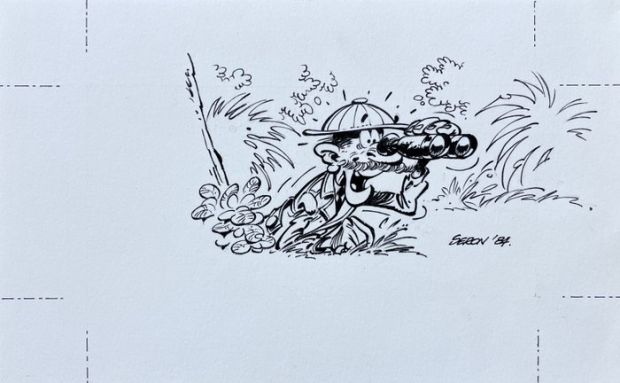 Seron - 1 Original drawing - Les Petits Hommes - et les Hommes Singes - 1984 | Catawiki