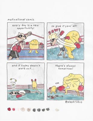 Alex Krokus | motivational comic | Athenaeum Comic Art