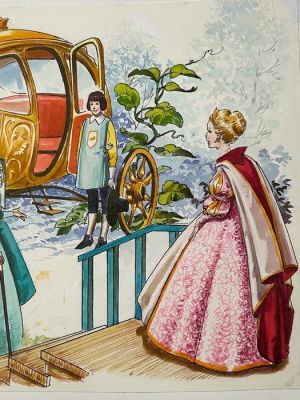 Nadir Quinto - 1 Original page - Cinderella - Cinderella and the Magic Coach - 1956