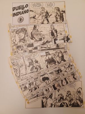 Bignotti, Franco - 28 Original drawing - Hondo - Serie Falco - Duello Indiano - 1957 | Catawiki