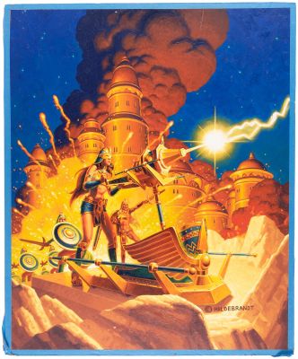 Lot 9 - THE BROTHERS HILDEBRANDT URSHURAK "THE FIRE CRYSTAL" FANTASY BOOK ILLUSTRATION ORIGINAL ART PAINTING. | Hake’s