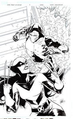 Continue Shopping | LAURA KINNEY SABRETOOTH #2 ELENA CASAGRANDE ORIGINAL COVER ART | Scott’s Collectables