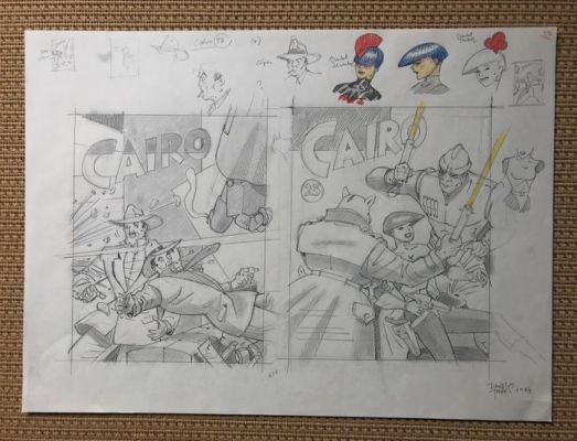 Daniel Torres - 1 Original preliminary drawing - Roco Vargas - Portada Cairo nº 23 - 1984 | Catawiki