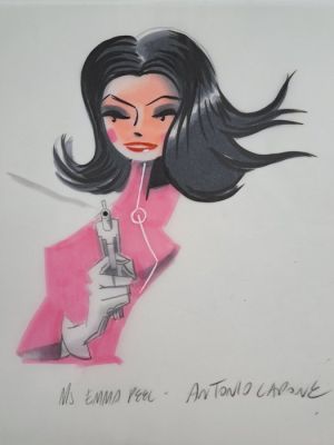 Lapone, Antonio - 1 Original colour drawing - Ms Emma Peel Agente Speciale | Catawiki