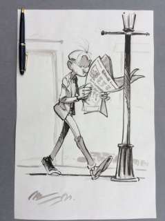 Munuera | Original Composition  - Type: cover for a Spirou fascicle with a "Fantasio" gag | Catawiki