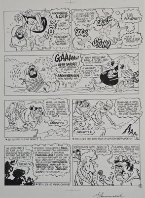 Sommacal, Giorgio - 1 Original page - Cattivik - Tavola originale Lo Yeti: Cattivik e l’abominevole pg 9 | Catawiki