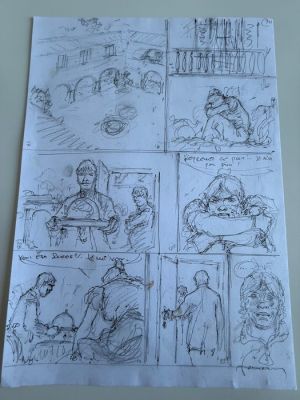 Hermann - Planche originale crayonnée - album Duke -Page 30 - 1 Comic | Catawiki