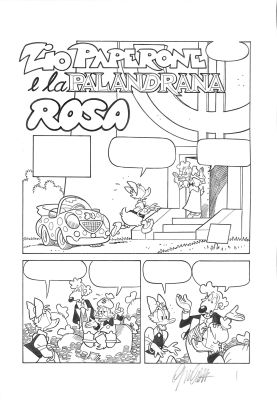 Giorgio Cavazzano – Tavola Originale “Zio Paperone e la Palandrana Rosa” (Topolino n.3509, 2023) | Love Original Art