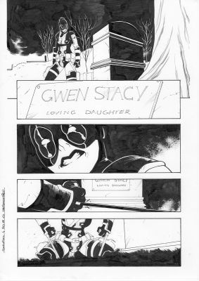Continue Shopping | GWENPOOL #4 PAGE 15 ORIGINAL PAGE BY STEFANO NESI | Scott’s Collectables