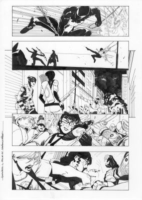 Continue Shopping | GWENPOOL #4 PAGE 11 ORIGINAL PAGE BY STEFANO NESI | Scott’s Collectables