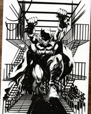 Ramon F. Bachs - Œuvre originale - Batman “Emergency Stairs” – Hand Signed – (2022) | Catawiki