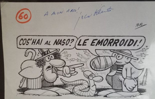 Jacovitti, Benito - 1 Original drawing - Cos‘hai al naso?
