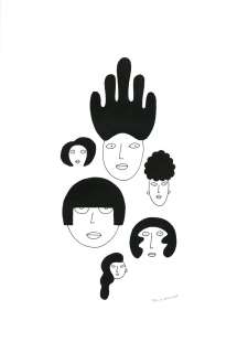 PHILIPPE PETIT-ROULET - Hairdos – dessin 58