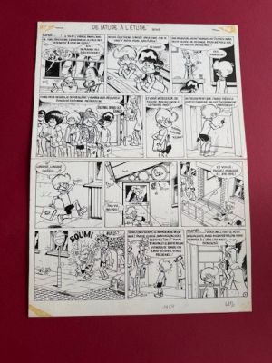 Devos - 1 Original page - Mr. Kweeniewa en geniale Olivier - DE LATUDE À L’ÉTUDE - 1954 | Catawiki