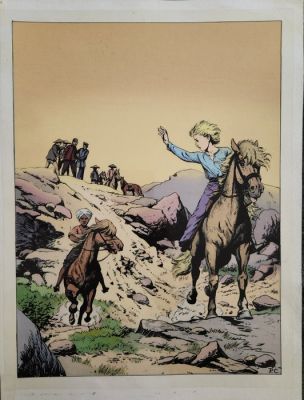 Cuvelier, Paul Mise en couleur + calque - Corentin - L’extraordinaire odyssée, T02, couverture - 1993 | Catawiki