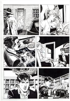 Bigliardo, Daniele - 1 Original page - Dylan Dog Maxi Old Boy #28 - "Svegliarsi ieri" - 2016 | Catawiki