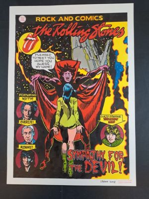 Camarda, Larry - 1 Original colour drawing - Rock and Comics : The Rolling Stones; Sympathy for the Devil