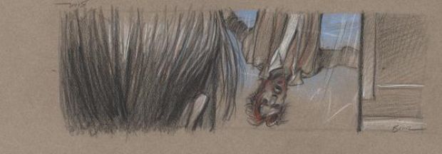 Enki Bilal | Case originale n°57C - Julia et Roem - Coup de Sang | Daniel Maghen