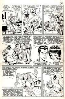 Steve Ditko - Amazing Spider-Man #22 P 7 (Peter Parker, Betty Brant, J. Jonah Jameson Human Cannonball, And Spider-Man!) Large Art - 1964
