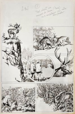 Nortier, Lucien - 1 Original page - Pif - Le cerf | Catawiki