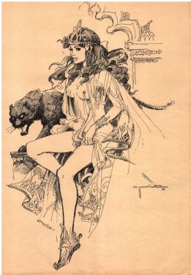 Pallotti, Gino - 1 Original drawing - Messalina - "The Empress" - 1980 | Catawiki