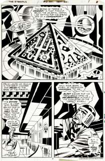 Jack Kirby, Mike Royer - Eternals #19 P 7 Semi-Splash (Eternals: Druig Tries To Solve... the Pyramid! Very Last Kirby Eternals Issue!) 1977